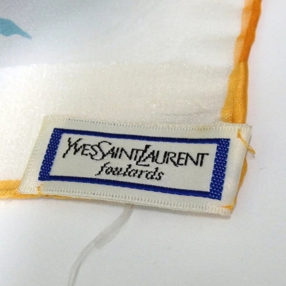 Yves Saint Laurent Floral Silk Scarf - Picture 2 of 6